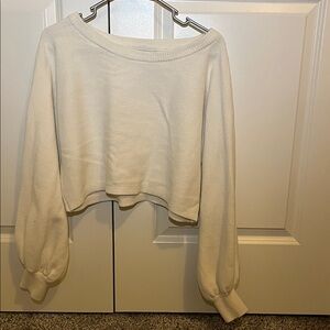Kendall & Kylie Cream Off-the-Shoulder Sweater